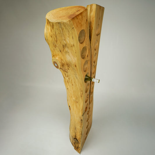 Rustic Split Tree Trunk Wine Rack