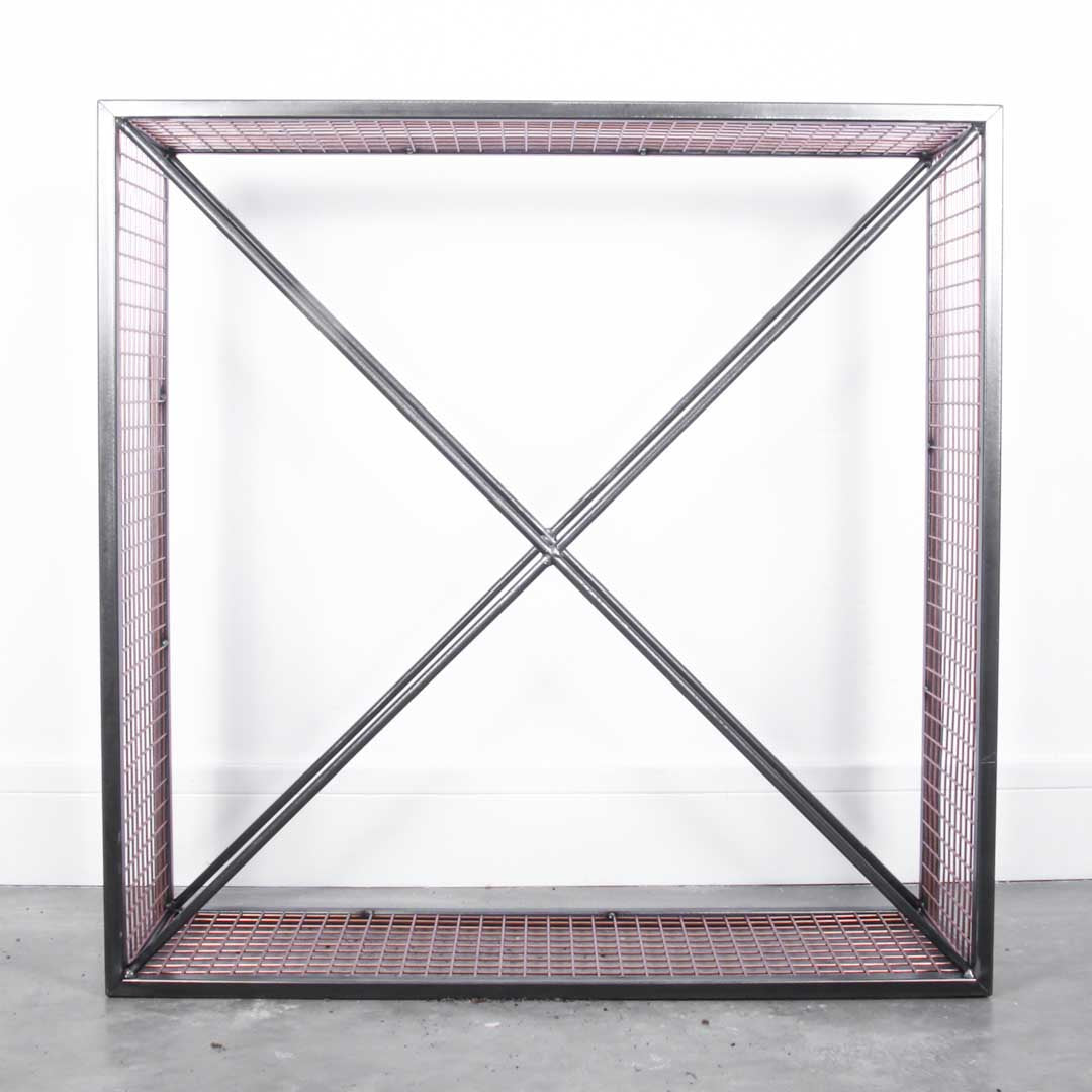 Rustic Industrial Log Cube