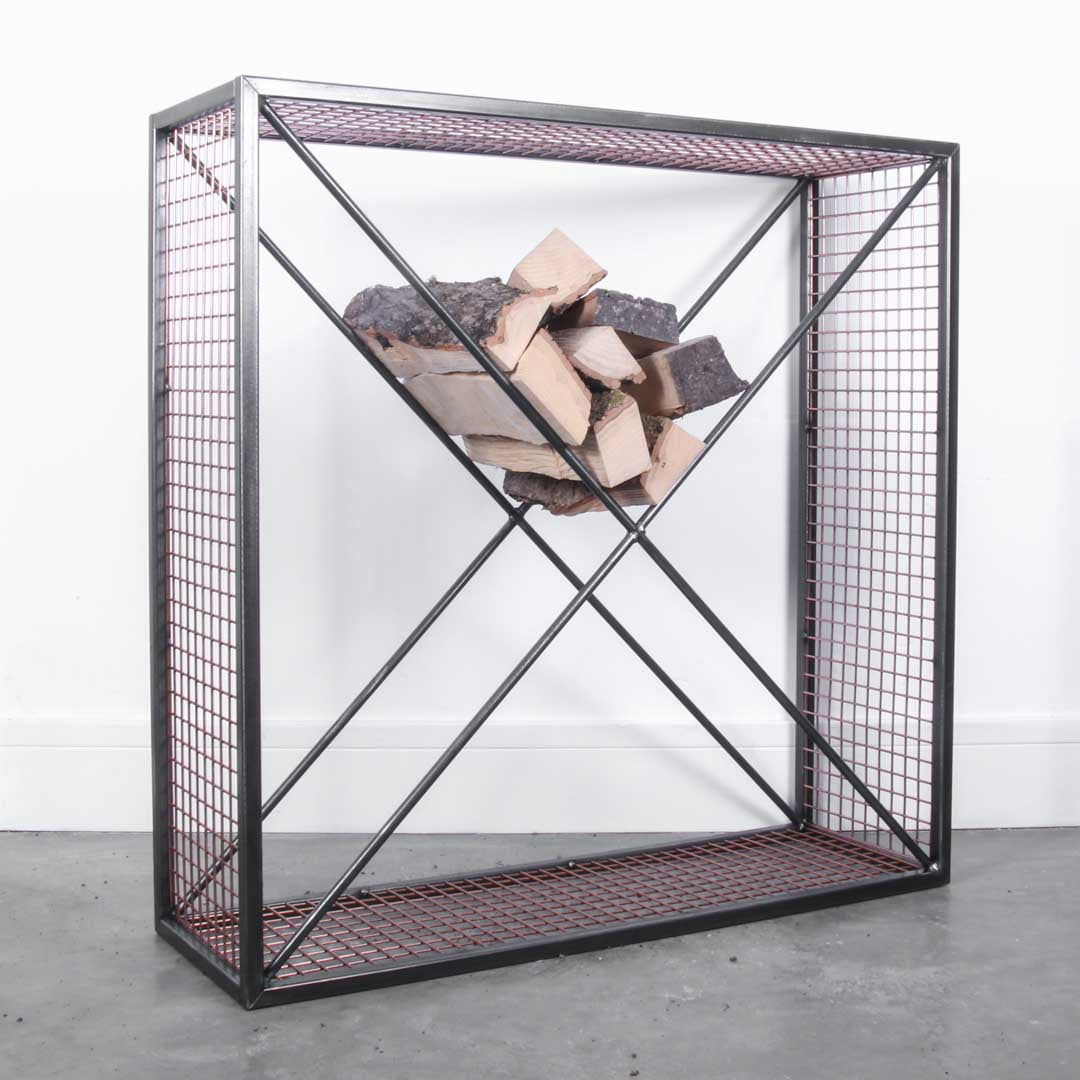 Rustic Industrial Log Cube