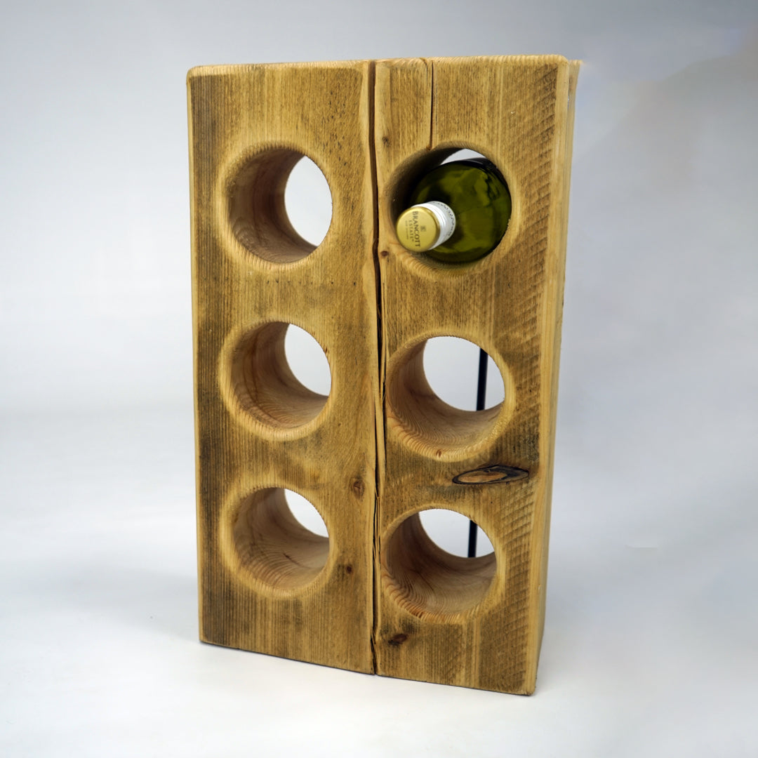The BOX Furniture’s bespoke pine wine stand photographed in a clean studio setup.